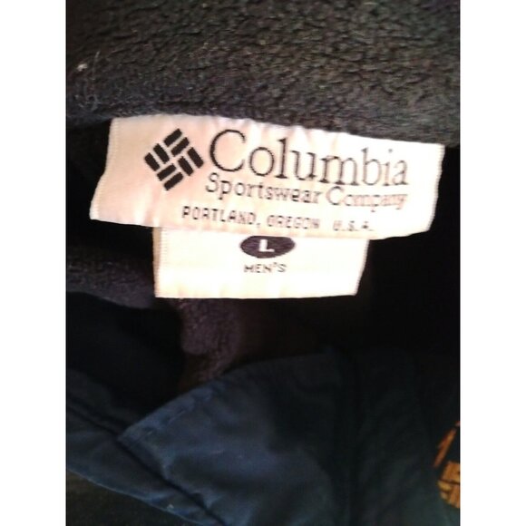 Columbia Coat Men's Large 1990s 2 in 1 Jacket Double Zip radial‎ sleeve fleece - Picture 4 of 10